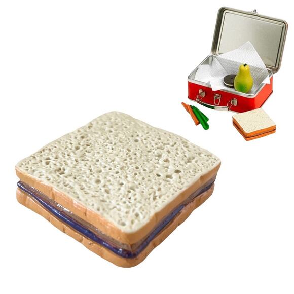 American Girl Doll Molly School Lunch Box PEANUT BUTTER SANDWICH Food Accessory - Picture 2 of 6